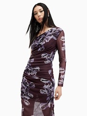 AllSaints Red Eris Dress - Image 4 of 7