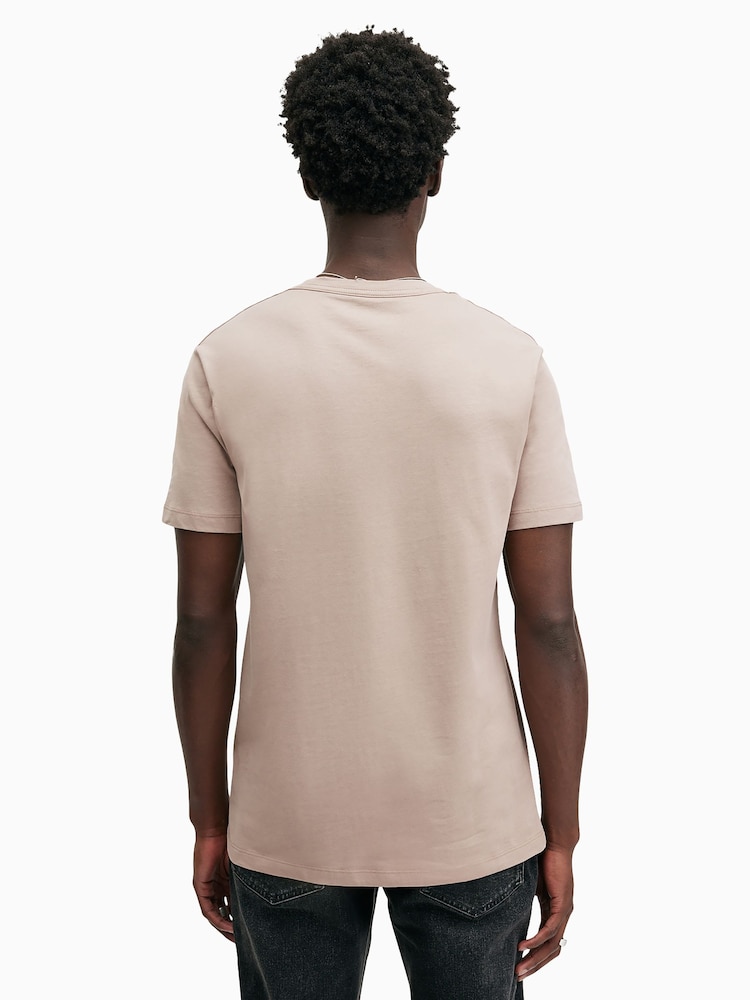 AllSaints Brown Brace Short Sleeve Crew T-Shirt - Image 3 of 5