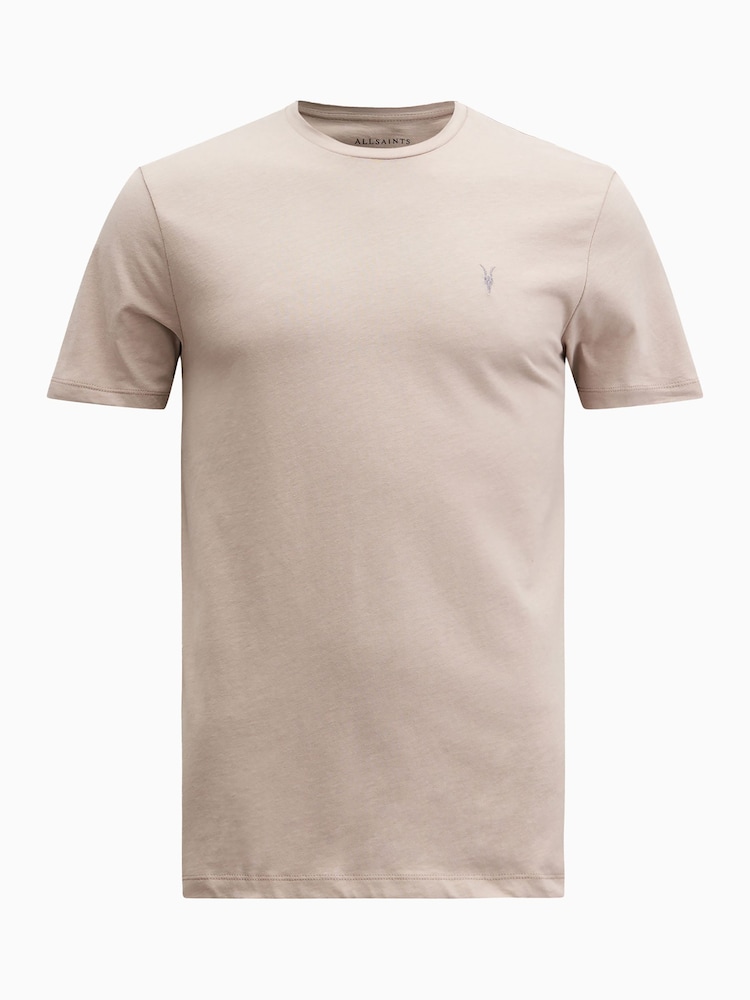 AllSaints Brown Brace Short Sleeve Crew T-Shirt - Image 5 of 5
