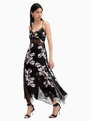 AllSaints Black Jasmine Dress - Image 1 of 8