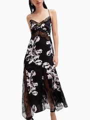 AllSaints Black Jasmine Dress - Image 3 of 8