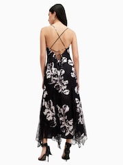 AllSaints Black Jasmine Dress - Image 7 of 8