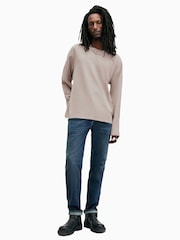 AllSaints Brown Rowe Longsleeve Crew T-Shirt - Image 3 of 6