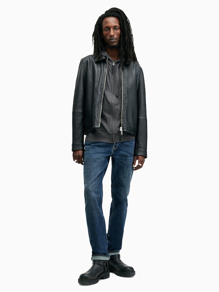 Allsaints Grey 100% Cotton Brace Hoodie - Image 3 of 6