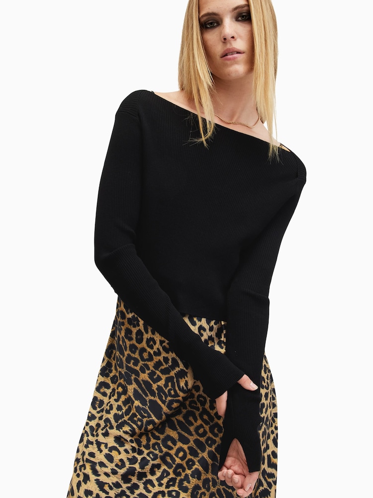 AllSaints Black Hera Leppo Dress - Image 2 of 7