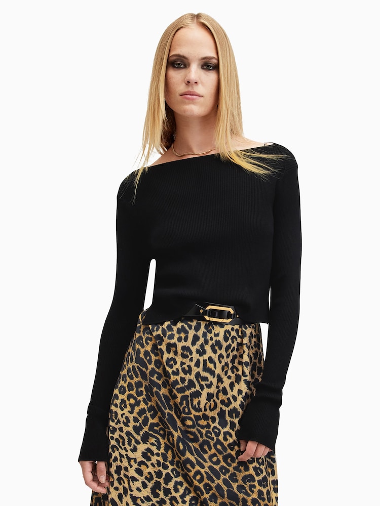 AllSaints Black Hera Leppo Dress - Image 4 of 7