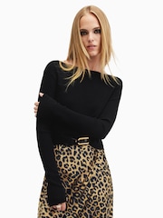 AllSaints Black Hera Leppo Dress - Image 5 of 7