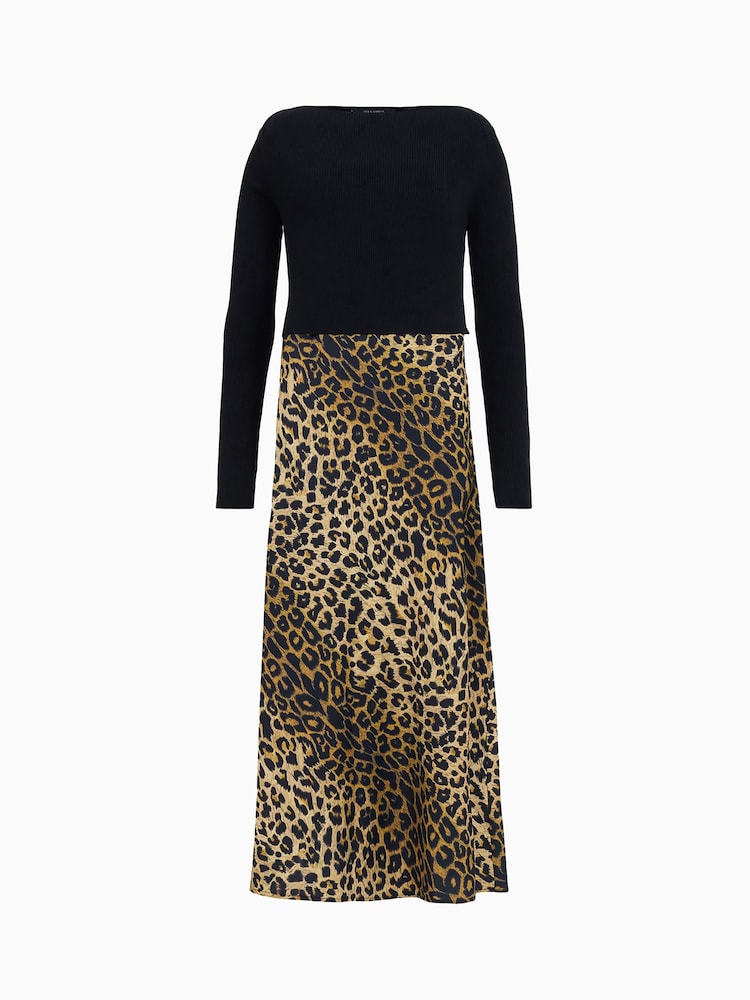 AllSaints Black Hera Leppo Dress - Image 7 of 7