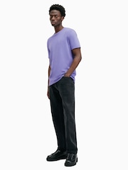 AllSaints Purple Brace Short Sleeve Crew T-Shirt - Image 4 of 6