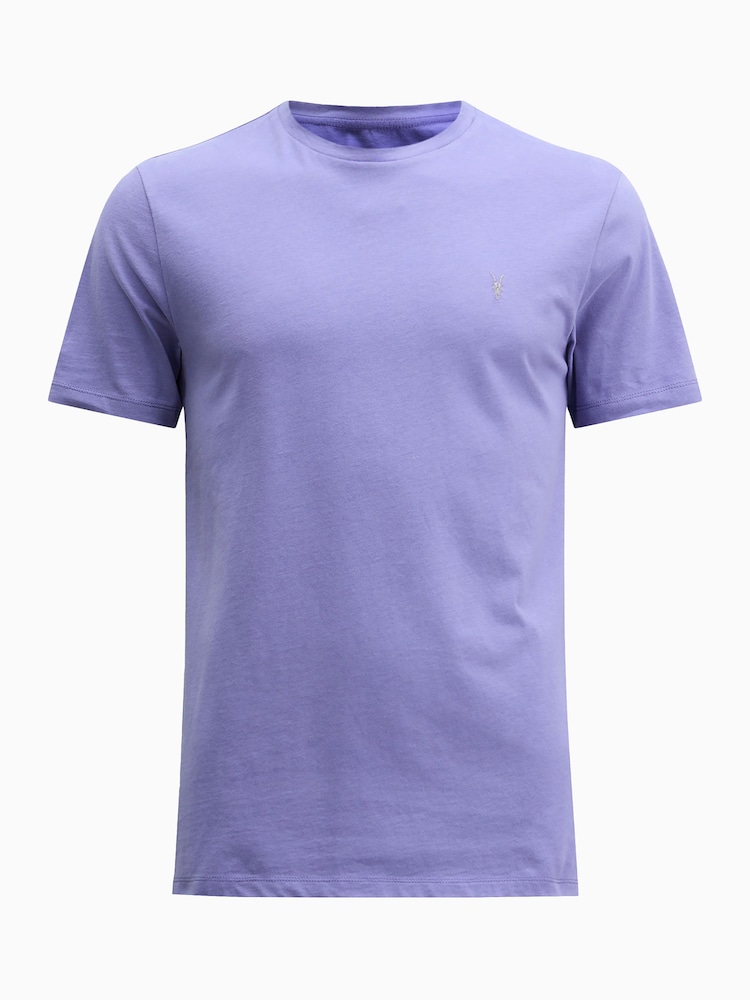 AllSaints Purple Brace Short Sleeve Crew T-Shirt - Image 6 of 6