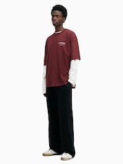 AllSaints Red 100% Cotton Underground Shortsleeve Crew T-Shirt - Image 4 of 7