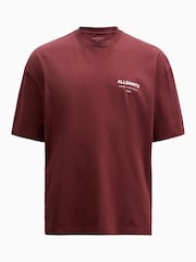 AllSaints Red 100% Cotton Underground Shortsleeve Crew T-Shirt - Image 7 of 7