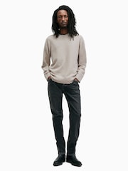 AllSaints Grey Luka Crew Jumper - Image 3 of 7