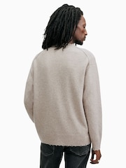 AllSaints Grey Luka Crew Jumper - Image 6 of 7