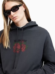 AllSaints Black Melrose Hoodie - Image 4 of 6