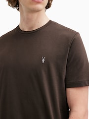 AllSaints Chrome Dark Grey Brace Short Sleeve Crew T-Shirt - Image 2 of 6