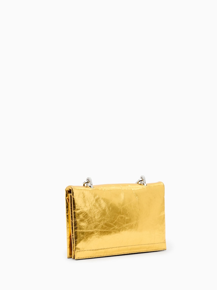 AllSaints Gold Yua Clutch - Image 6 of 6