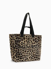 AllSaints Brown Izzy Fuzzy Tote - Image 3 of 6
