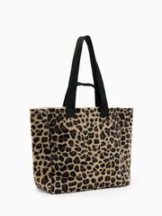AllSaints Brown Izzy Fuzzy Tote - Image 5 of 6