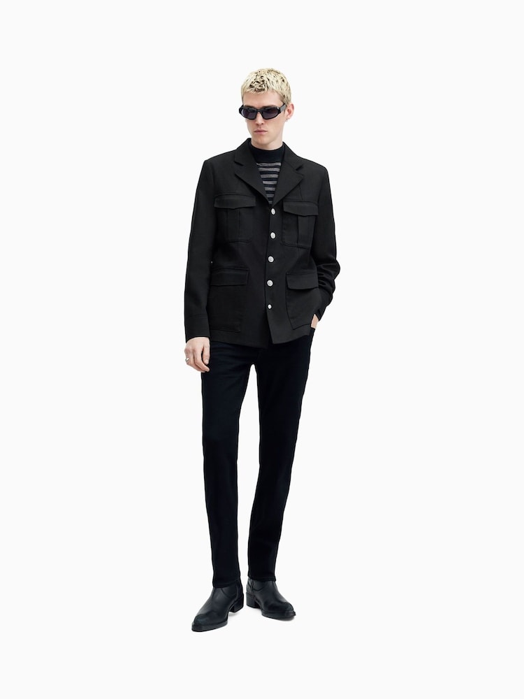 AllSaints Black Eldon Jacket - Image 4 of 7