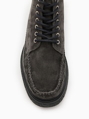 AllSaints Grey Gibbs Moc Suede Boots - Image 4 of 5