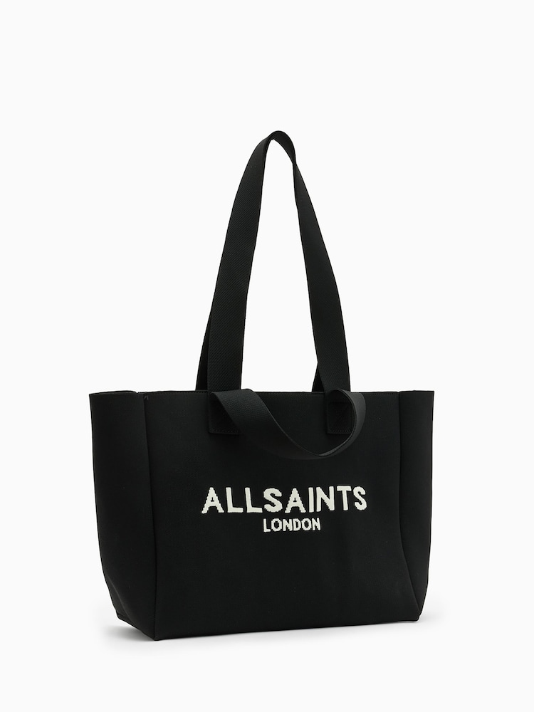 AllSaints Black Izzy Medium Tote - Image 3 of 6