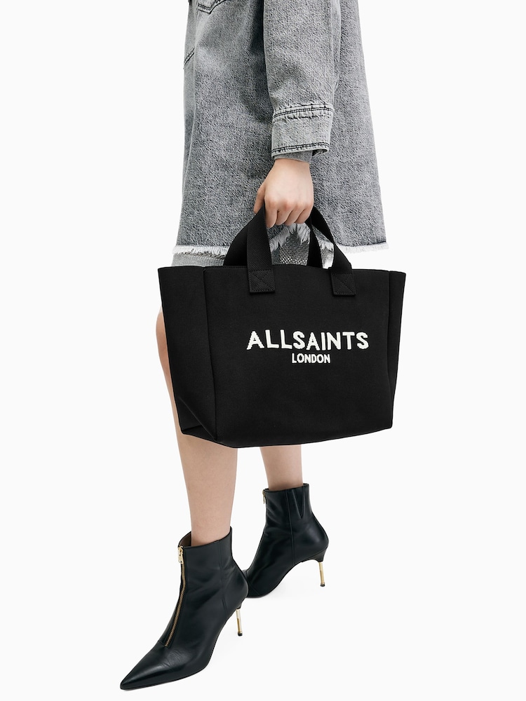 AllSaints Black Izzy Medium Tote - Image 6 of 6