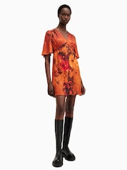 AllSaints Orange Tian Dress - Image 1 of 7