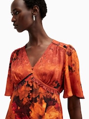 AllSaints Orange Tian Dress - Image 2 of 7