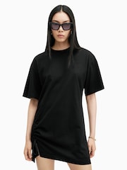 AllSaints Black Naenia Dress - Image 1 of 9