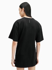AllSaints Black Naenia Dress - Image 8 of 9