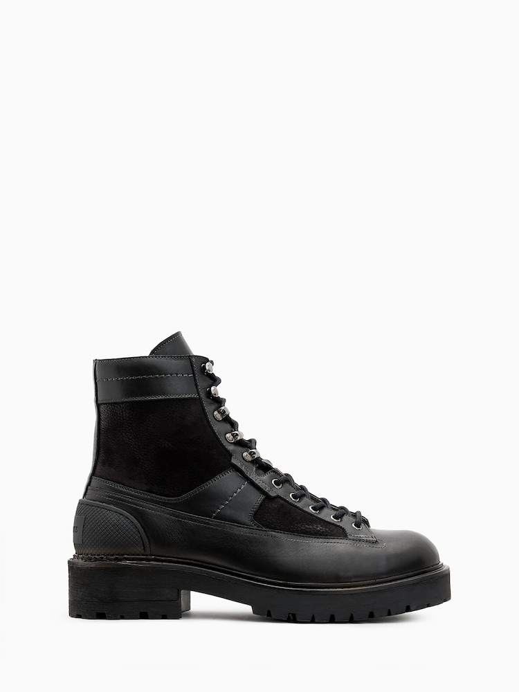 AllSaints Black Hank Cmbt Boots - Image 1 of 5