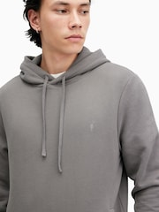 AllSaints Grey Raven 100% Organic Cotton Hoodie - Image 2 of 7