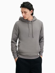 AllSaints Grey Raven 100% Organic Cotton Hoodie - Image 4 of 7