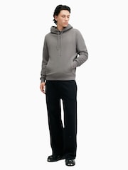 AllSaints Grey Raven 100% Organic Cotton Hoodie - Image 5 of 7