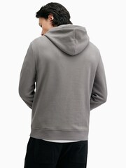AllSaints Grey Raven 100% Organic Cotton Hoodie - Image 6 of 7