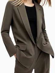 AllSaints Green Aleida Tri Blazer - Image 2 of 9