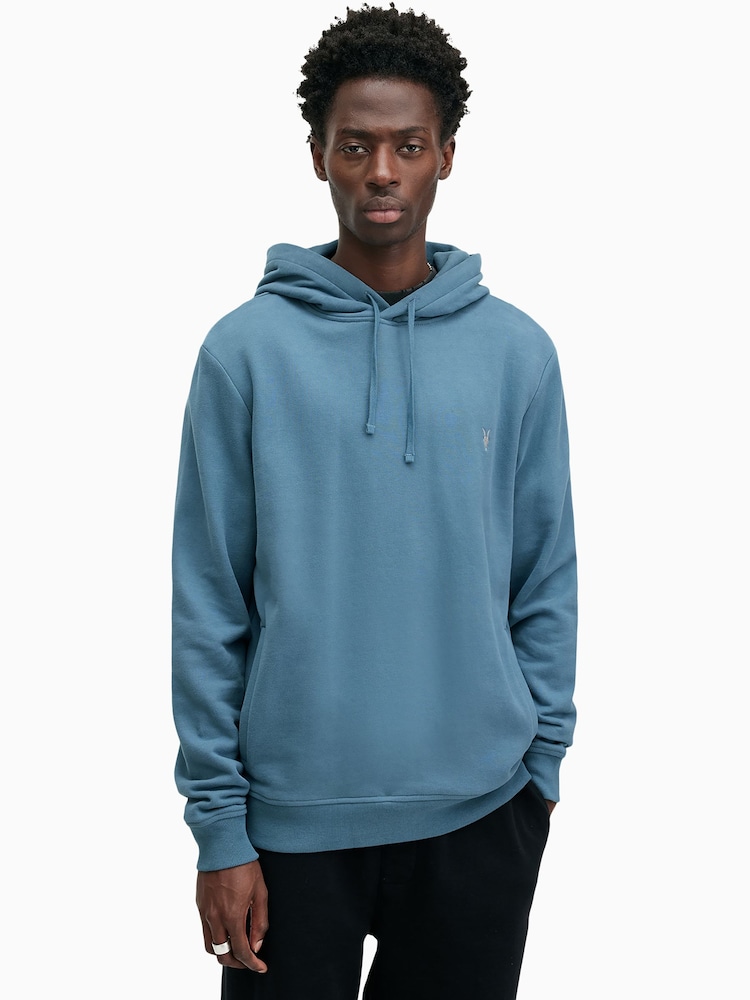AllSaints Blue Sky Raven 100% Organic Cotton Hoodie - Image 1 of 5