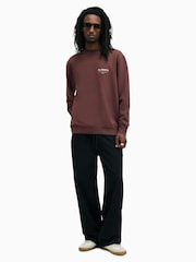 AllSaints Red Underground Crew Jumper - Image 4 of 6