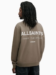 AllSaints Brown Underground Crew Jumper - Image 2 of 6