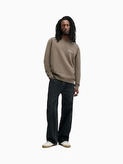 AllSaints Brown Underground Crew Jumper - Image 3 of 6