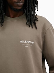 AllSaints Brown Underground Crew Jumper - Image 4 of 6