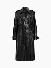 AllSaints Black Hendry Trench Coat - Image 8 of 8