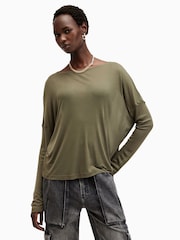 AllSaints Green Andi T-Shirt - Image 1 of 7