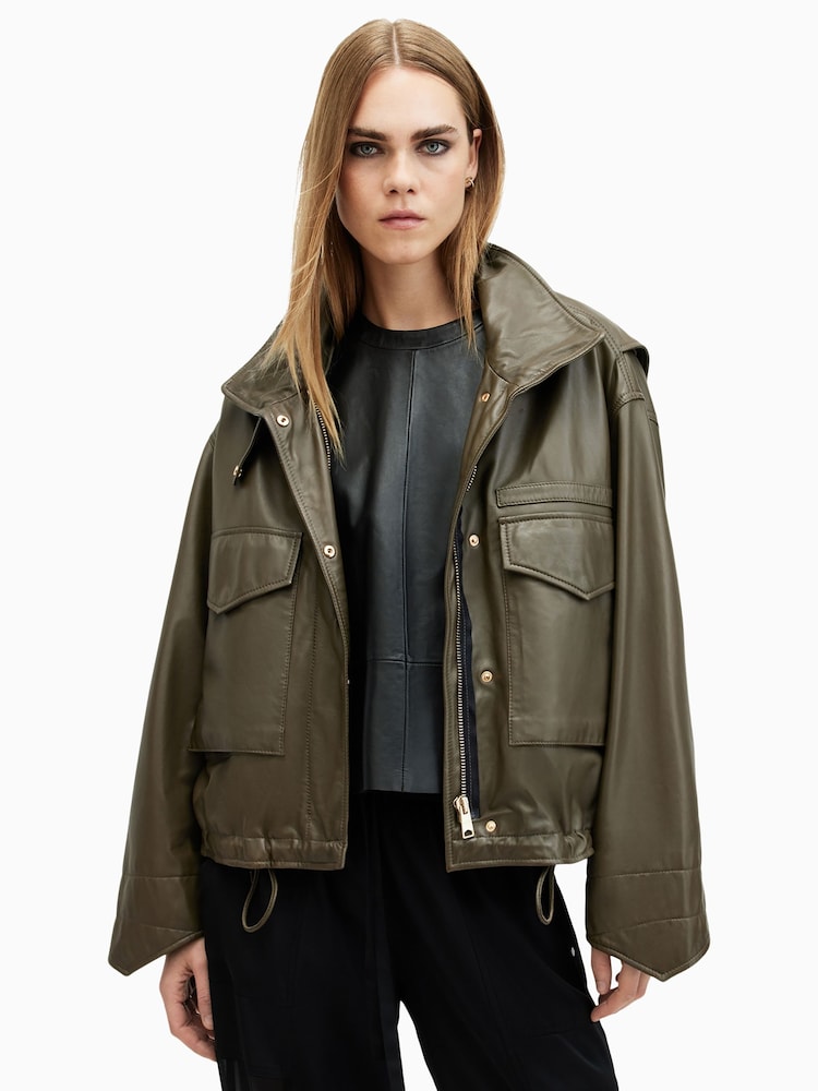 AllSaints Green Clay Jacket - Image 1 of 9