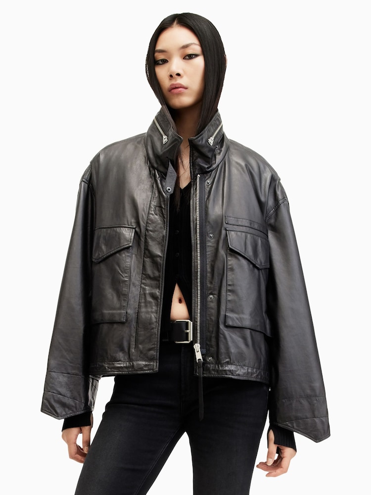 AllSaints Black Clay Jacket - Image 1 of 8