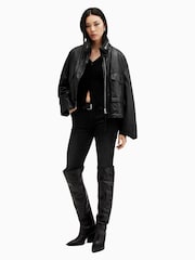 AllSaints Black Clay Jacket - Image 2 of 8