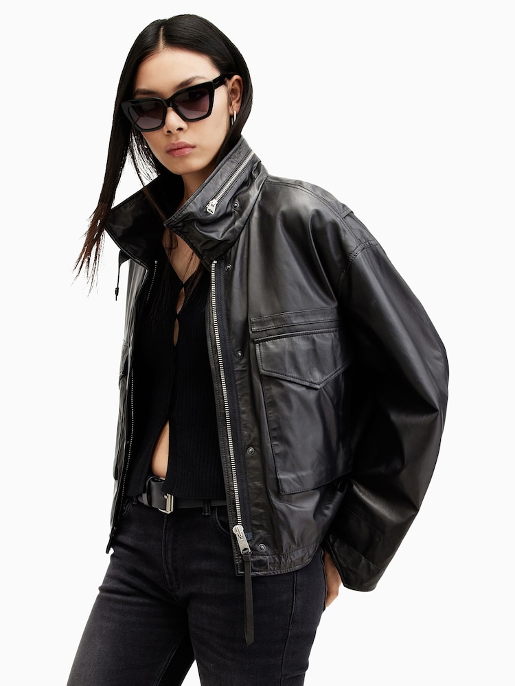 AllSaints Black Clay Jacket - Image 4 of 8