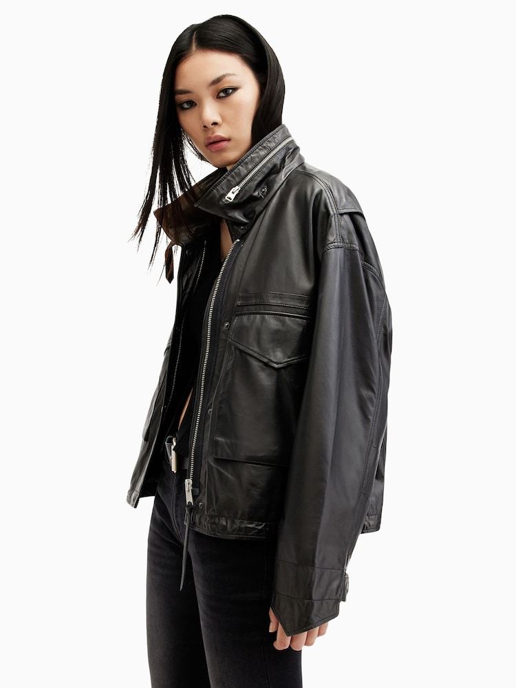 AllSaints Black Clay Jacket - Image 6 of 8