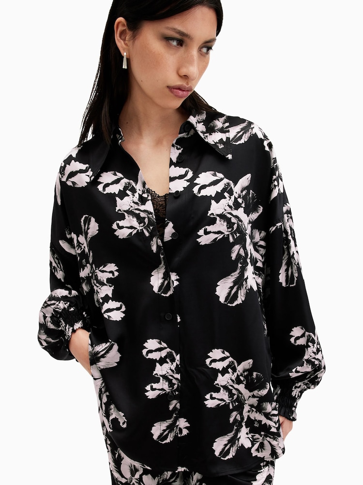 Camisa negra Charli de AllSaints - Imagen 2 de 8